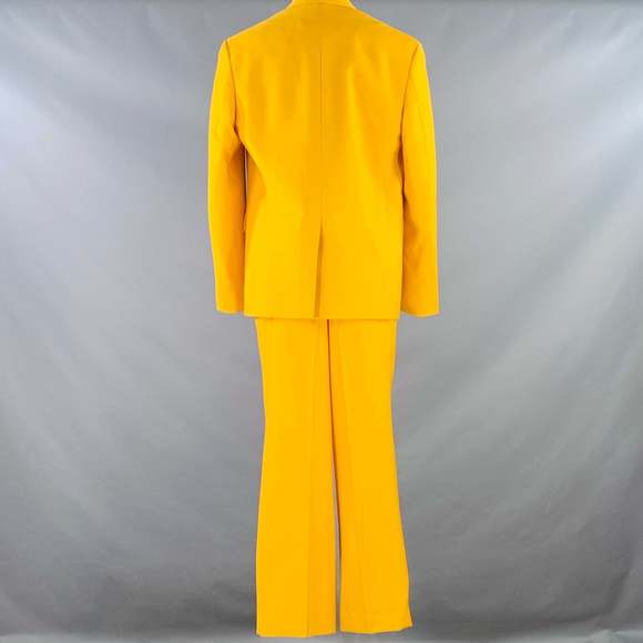 BURBERRY SS23 Yellow Wool Double Breasted Peak Lapel Single Snap Suit - Picture 3 of 15